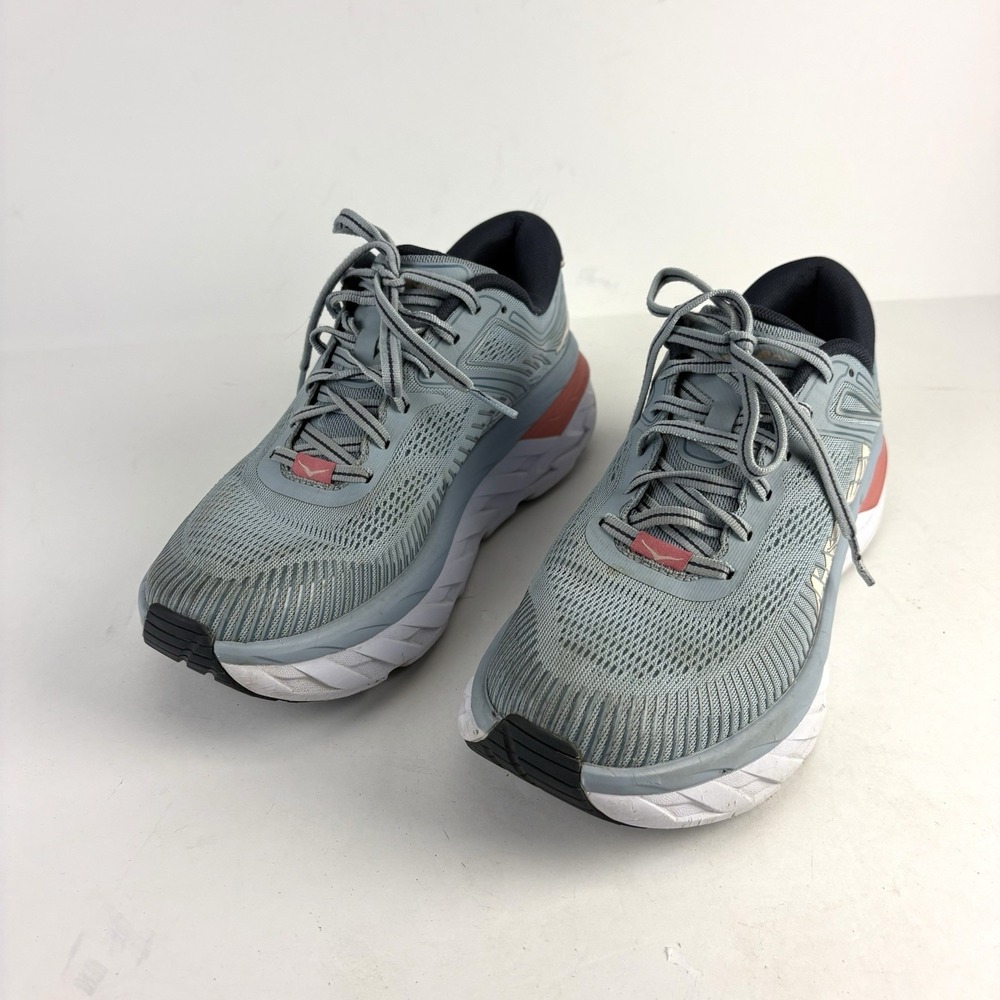 Hoka One One Bondi 7 Womens US 8 Running Shoes Blue Fog Sneakers 1110519-BFOB
